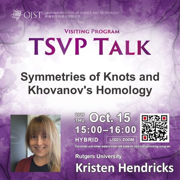 TSVP Talk: "Symmetries of Knots and Khovanov's Homology" by Kristen Hendricks